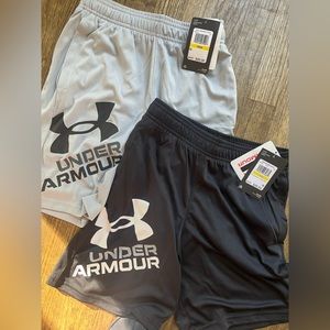 TWO under armour NWT shorts boys medium